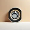 Black ring-shaped LED makeup mirror, fill light, adjustable brightness desktop lamp details Picture